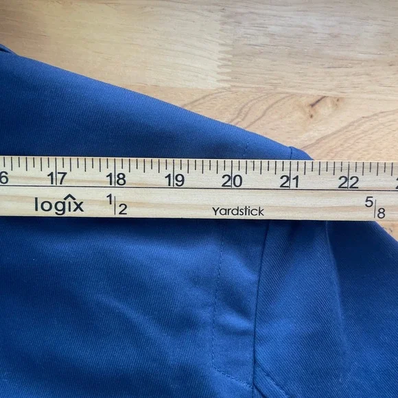 VTG LL Bean Travel Blazer Chore Field Jacket 50L Tall Cotton Canvas Coolmax Blue - Picture 8 of 15